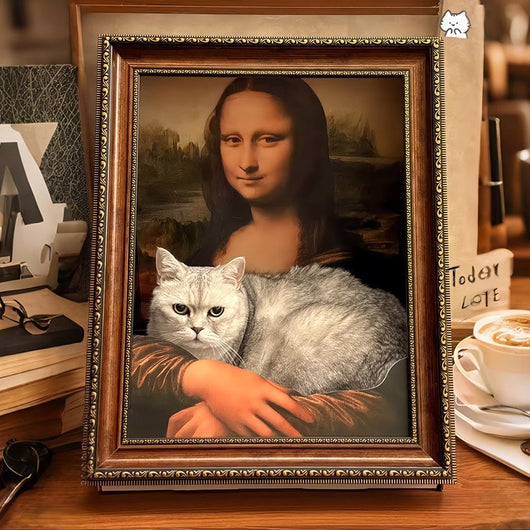 Marco Foto Gato Mona Lisa con Rascador Integrado - Image 3