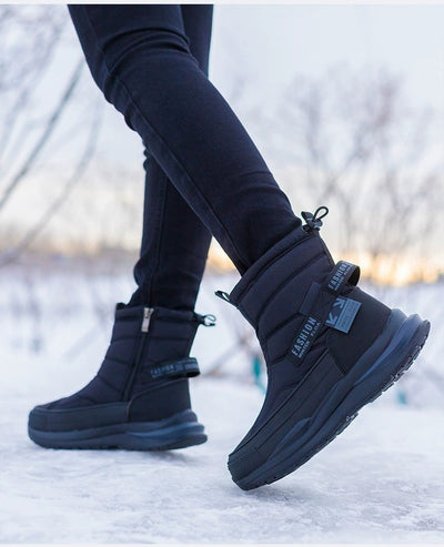 Zapatos Casuales para Hombre de Algodón Impermeables con Forro de Lana Invernal - Image 13
