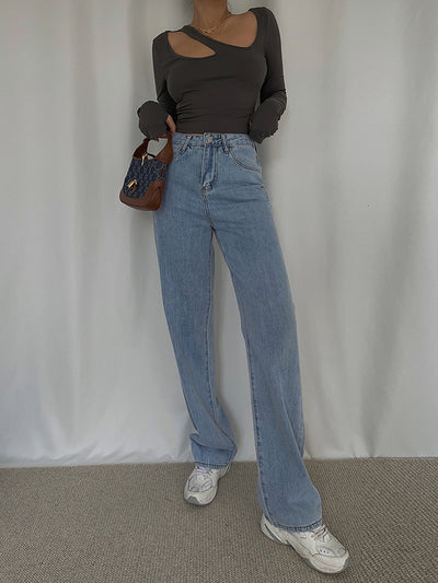Jeans Talle Alto Efecto Drapeado para Mujer - Colección Otoño - Image 7