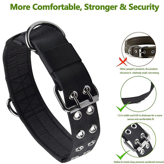 Collar Táctico Ajustable para Perros con Anilla Metálica y Hebilla Resistente - Image 3