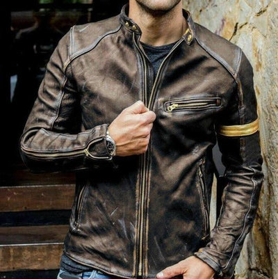 Chaqueta de Cuero para Motociclista Estilo Punk - Image 7
