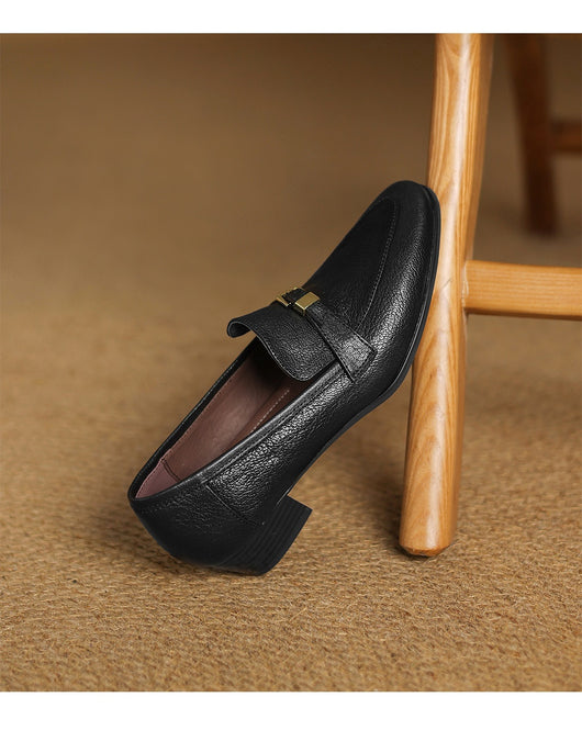Zapatos de Cuero Británicos con Tacón Bajo de 3cm - Estilo Casual Primavera para Mujer - Image 11