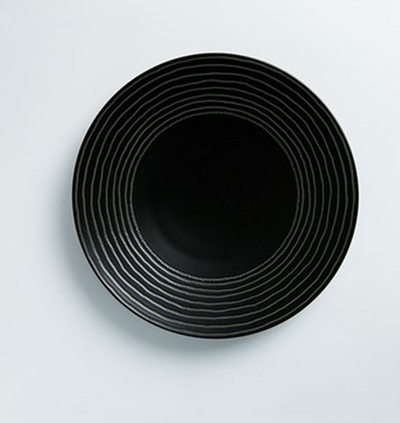 Plato Postre Cerámica Negra Diseño Minimalista Europeo - Image 10