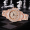 Reloj Hip Hop con Cadena de Diamantes Completos para Mujer