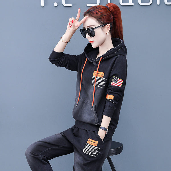 Conjunto Deportivo Coreano de Dos Piezas con Sudadera de Manga Larga - Image 3