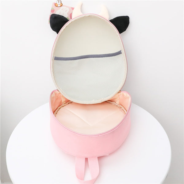 Mochila Escolar Infantil con Diseño de Animales Cartoon y Carcasa Resistente