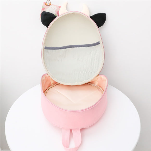 Mochila Escolar Infantil con Diseño de Animales Cartoon y Carcasa Resistente