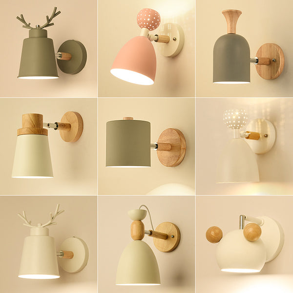 Lámpara de Pared Decorativa Macaron Nórdica con Colores Pastel