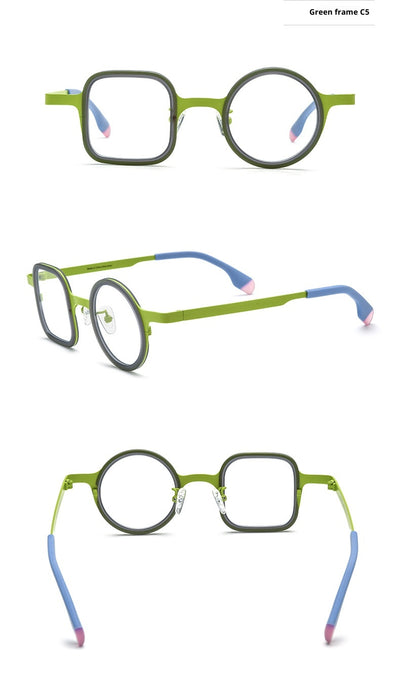 Lentes Titanio Diseño Mixto - Marco Cuadrado y Redondo Unisex - Image 20