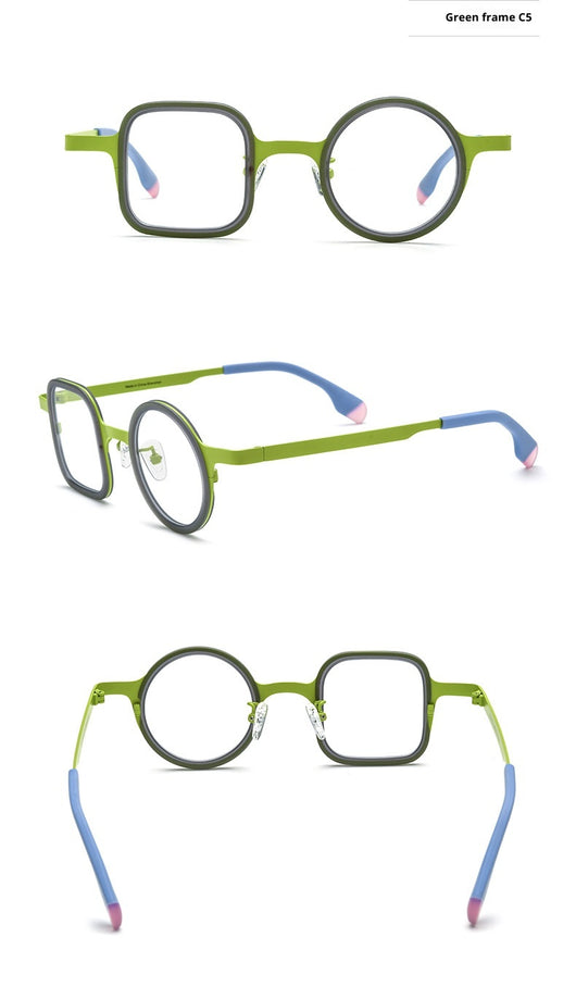 Lentes Titanio Diseño Mixto - Marco Cuadrado y Redondo Unisex - Image 20