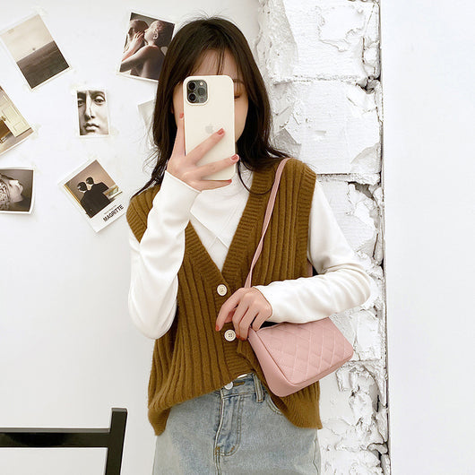 Bolso Bandolera Rombo Minimalista para Mujer - Image 15