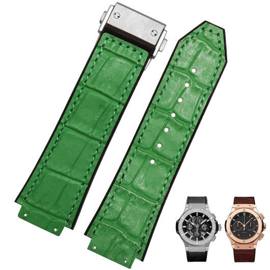 Correa de Reloj Cuero Genuino con Silicona para Hombre - Image 27