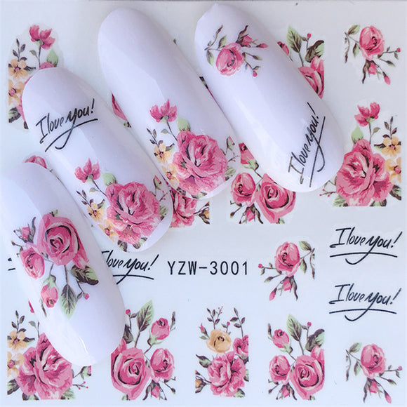 Calcomanías de Uñas Mariposas y Flores - Diseño Acuarela Premium