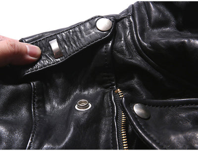 Chaqueta de Cuero Genuino para Motocicleta - Protección y Estilo - Image 11