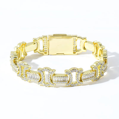 Pulsera Hip Hop para Hombre con Circonitas Cuadradas y Redondas Incrustadas - Image 9