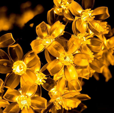 Cadena de Luces LED Solar Flor de Cerezo para Patio Navideño Impermeable - Image 6