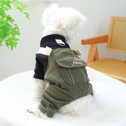 Abrigo de Pana para Perros y Gatos - Diseño Moderno Pet Ring - Image 3