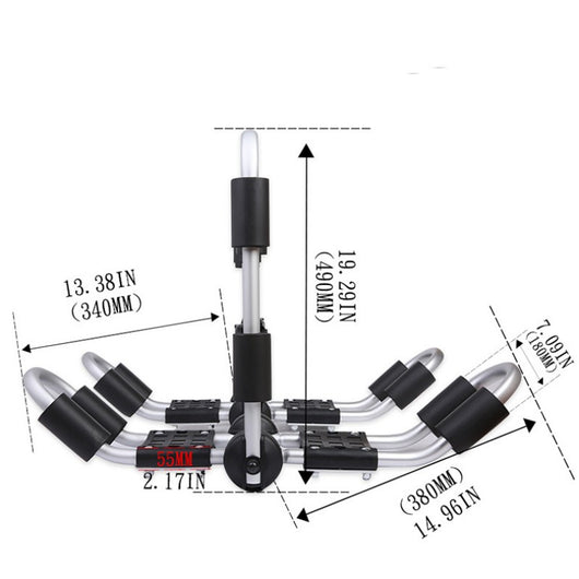 Soporte Desmontable de Aluminio para Canoa en Vehículos - Image 7