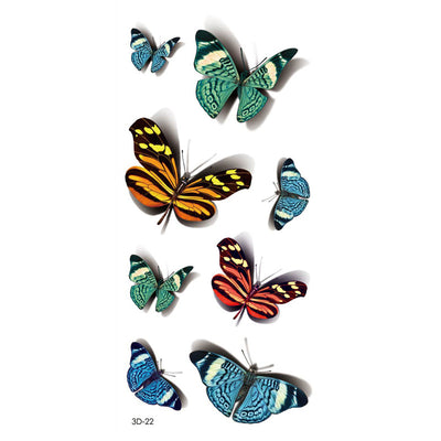 Tatuajes Temporales de Rosas y Mariposas - Impresión a Color Resistente al Agua - Image 59