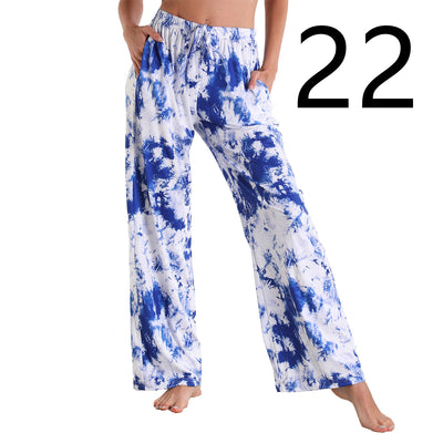 Pantalones Deportivos Casuales con Cintura Elástica y Bolsillos para Mujer - Image 22