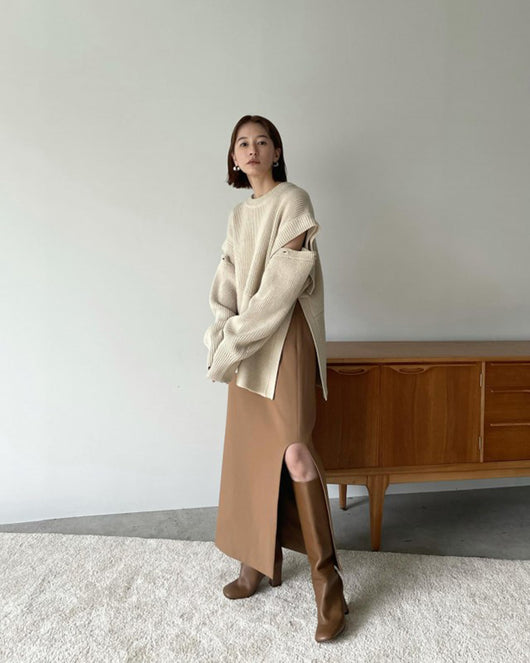 Suéter Tejido de Diseño Irregular - Image 2