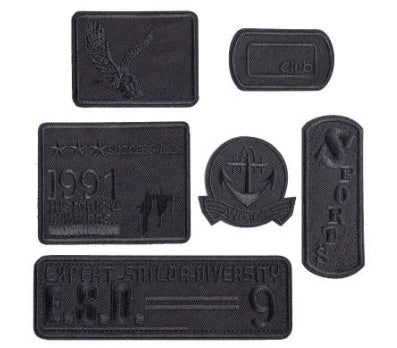 Parches Adhesivos para Ropa - Reparación sin Costura con Patrón de Bordado Negro - Image 21