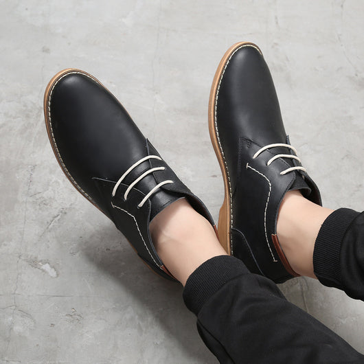 Botas Casuales de Cuero para Hombre - Zapatos de Trabajo Versátiles - Image 7