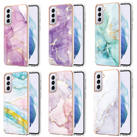 Funda Protectora Mármol Electrochapada Antigolpes para Celular