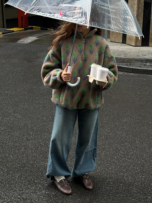 Sudadera con Capucha y Cierre Medio de Felpa Jacquard - Image 27
