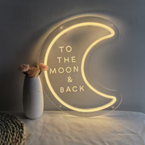Luces Neon Decorativas en Forma de Luna para el Hogar