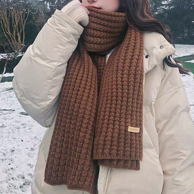 Bufanda Tejida Harajuku Estilo Coreano para Mujer - Gruesa y Cálida - Image 10