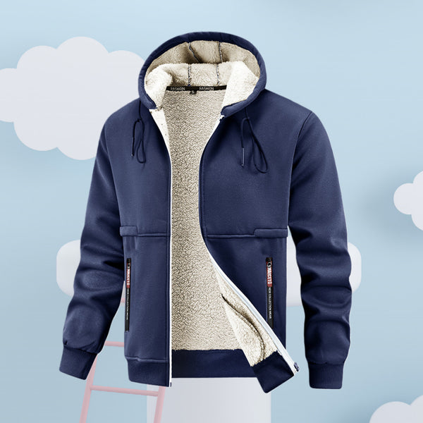 Abrigo de Invierno para Hombre con Lana de Cordero Engrosada