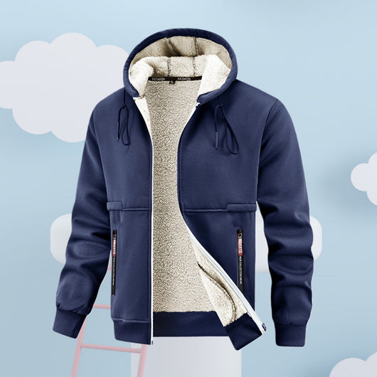 Abrigo de Invierno para Hombre con Lana de Cordero Engrosada