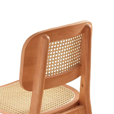 Taburete de Bar Ovalado en Ratán Tejido con Madera de Hule Maciza - Image 4