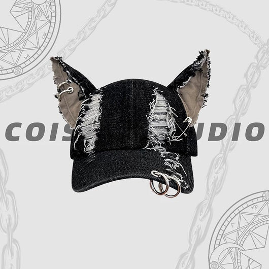 Gorra de Béisbol Denim Lavado con Diseño Vintage - Image 3