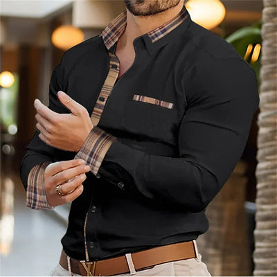 Camisa Abrigo Suelta y Casual de Manga Larga para Hombre - Image 40