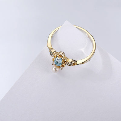 Anillo de Topacio Azul Natural - Image 9
