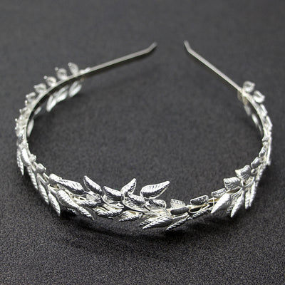 Diadema Nupcial de Hojas Doradas Corona de Aleación - Image 4