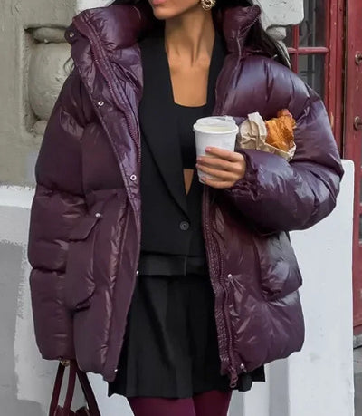 Chaqueta Acolchada de Algodón con Cierre en Cintura para Mujer - Image 15