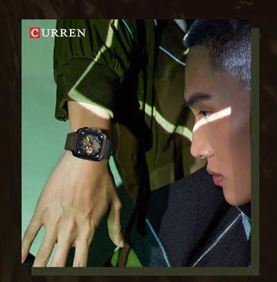 Reloj de Pulsera Cuadrado Multifunción con Seis Agujas para Hombre - Image 10