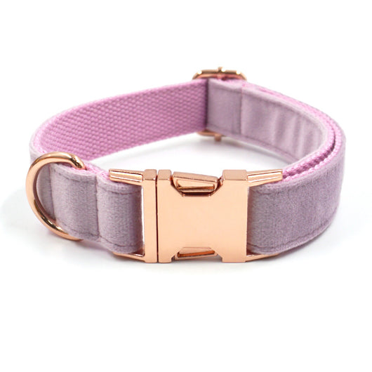 Collar y Correa para Mascotas en Terciopelo Gris Oscuro - Image 7