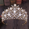 European and American Style Exquisite Crystal Rhinestone Crown Accessories Gold