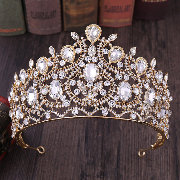 Corona de Cristal Brillante con Rhinestones - Accesorio Elegante Europeo y Americano