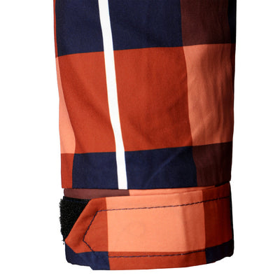 Abrigo Impermeable Cuadrillé Oversized con Capucha para Parejas - Image 10