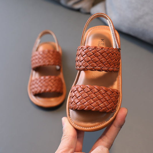 Zapatos Infantiles Estilo Coreano para Playa - Diseño Plano y Cómodo