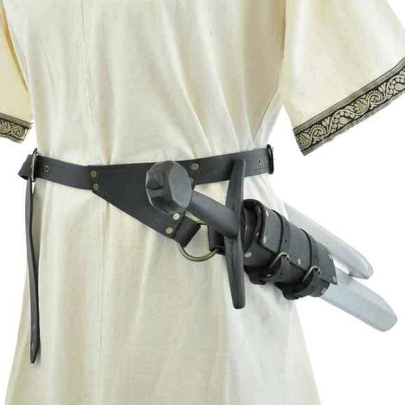Bolso Mensajero Medieval con Hebilla de Guerrero Europeo
