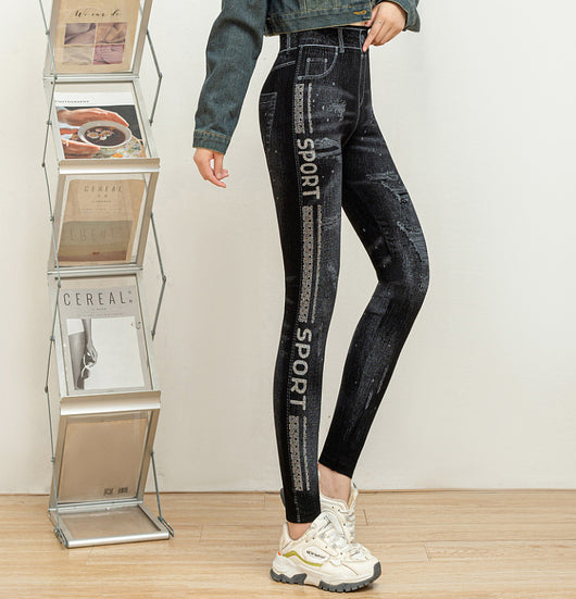 Pantalones Skinny Reductores en Denim Sintético para Mujer - Image 6