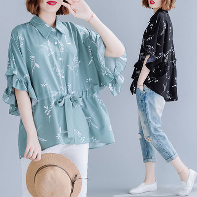Blusa Holgada de Verano Talla Grande Princess Fat con Mangas Murciélago - Image 7