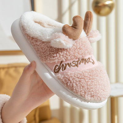 Pantuflas Navideñas de Invierno con Diseño de Alce - Cómodas y Acogedoras - Image 4