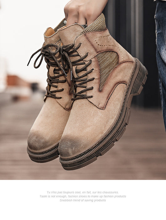 Botas Martin de Cuero para Hombre - Estilo Británico Versátil Otoño Invierno - Image 11